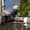 Greek party towns devastated by flash floods as Storm Bora destroys roads and bridges after claiming the lives of three people