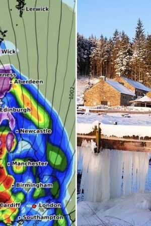 UK snow maps show 15cm per hour Arctic blitz to hit whole country in 30-hour white-out