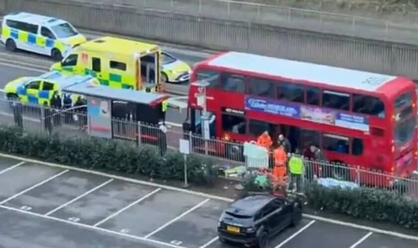 Boy, 14, stabbed to death on London bus as knifeman flees scene