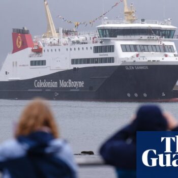 Delayed Scottish ferry finally sets sail to Isle of Arran – almost seven years late