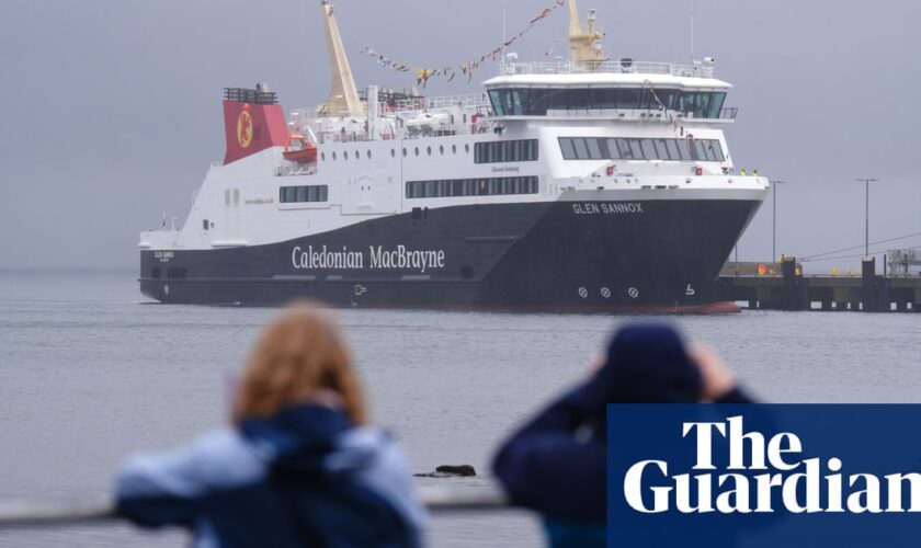 Delayed Scottish ferry finally sets sail to Isle of Arran – almost seven years late